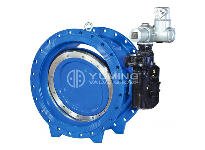 Electric three-eccentric metal hard seal butterfly valve