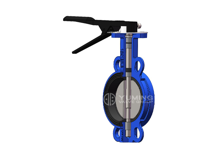 Wafer soft seal butterfly valve