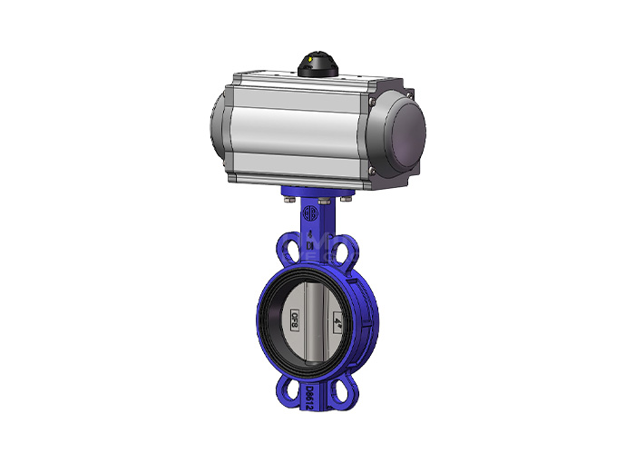 Wafer soft seal butterfly valve