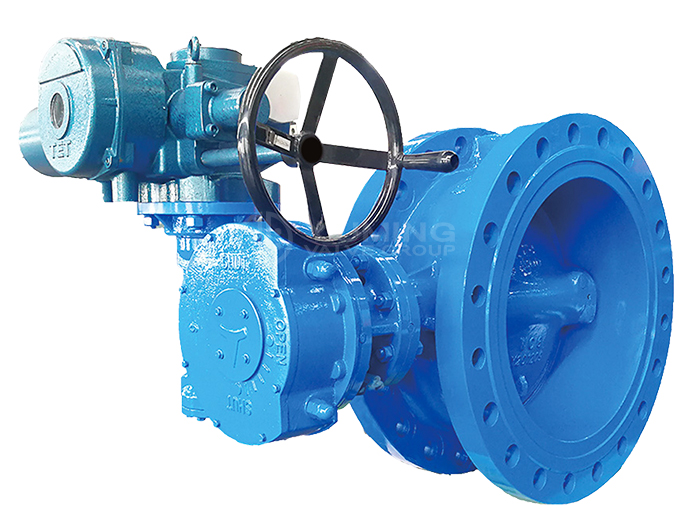 Electric three-eccentric metal hard seal butterfly valve
