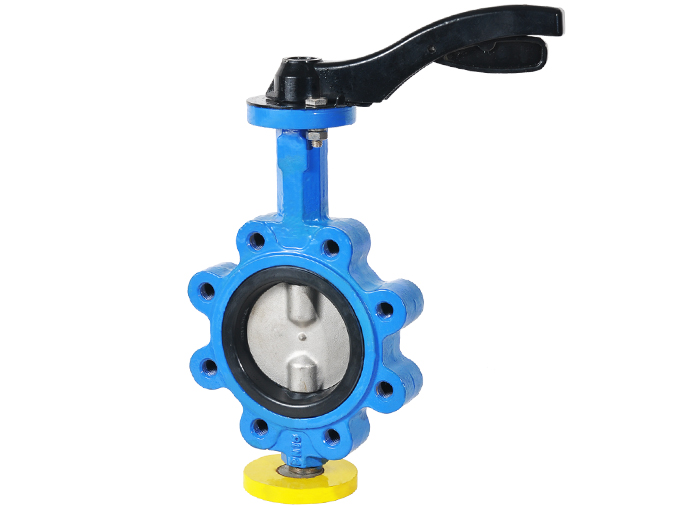 Double stem Handle lug soft seal butterfly valve