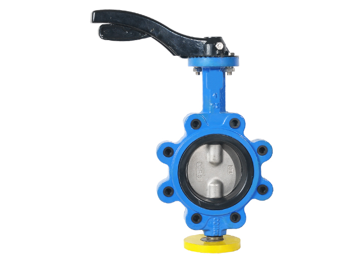 Double stem Handle lug soft seal butterfly valve