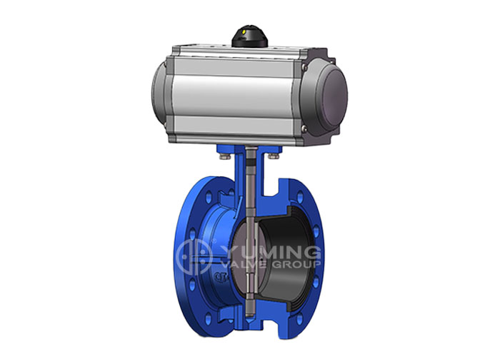 Pneumatic Operated Flange Butterfly Valve