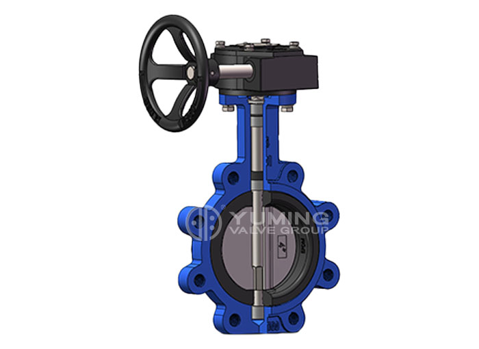 worm gear lug cast steel 4 inch butterfly valve