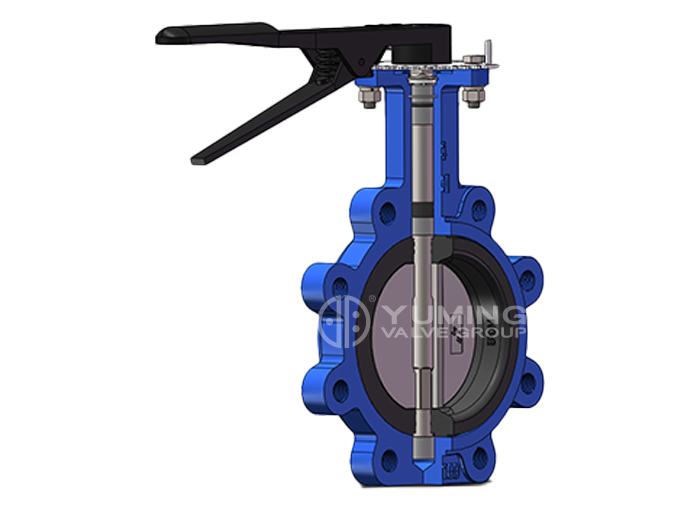 lug Cast iron/Ductile iron soft seal Center line Butterfly Valves